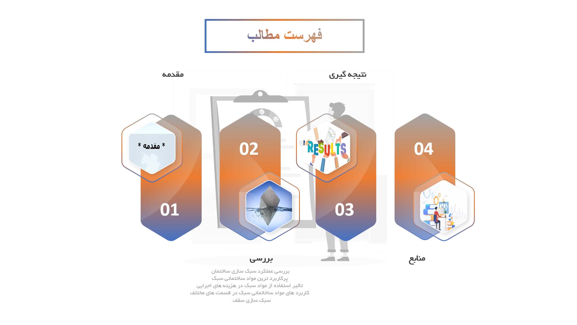 پاورپوینت در مورد استفاده از مواد ساختمانی سبک و پایدار در ساختمان‌ها